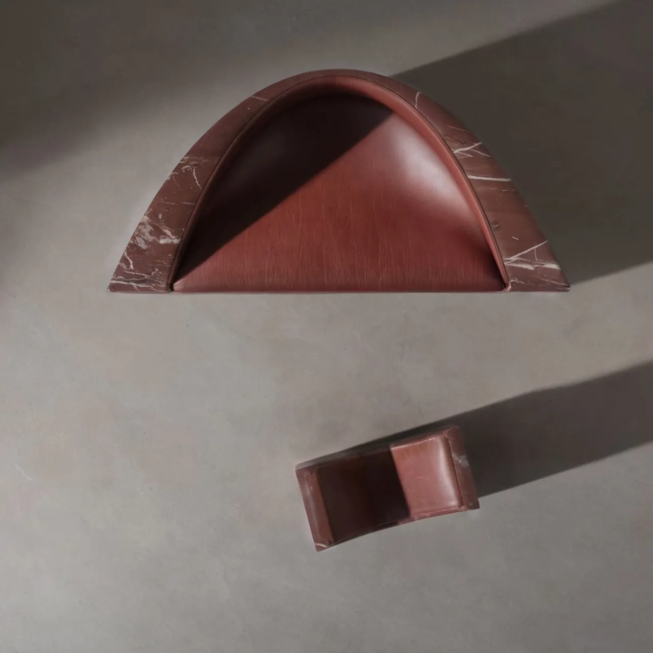 Carcino Design Outdoor Armchairs<Ægir Red Marble Armchair