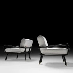 Black Tie Lounge Chairs<GIRO' Moka Ash Wood Lounge Chair