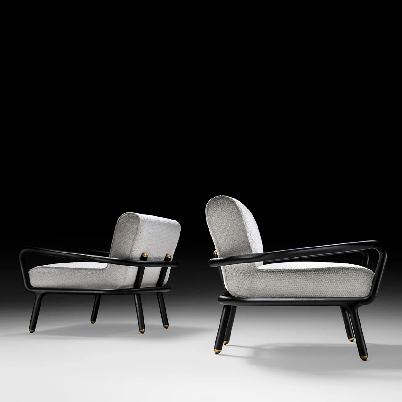 Black Tie Lounge Chairs<GIRO' Moka Ash Wood Lounge Chair