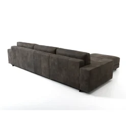 Mantellassi 1926 Sofas<Glam brown leather sofa with chaise longue