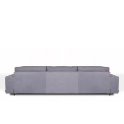 Mantellassi 1926 Sofas<Glam light blue leather sofa with chaise longue