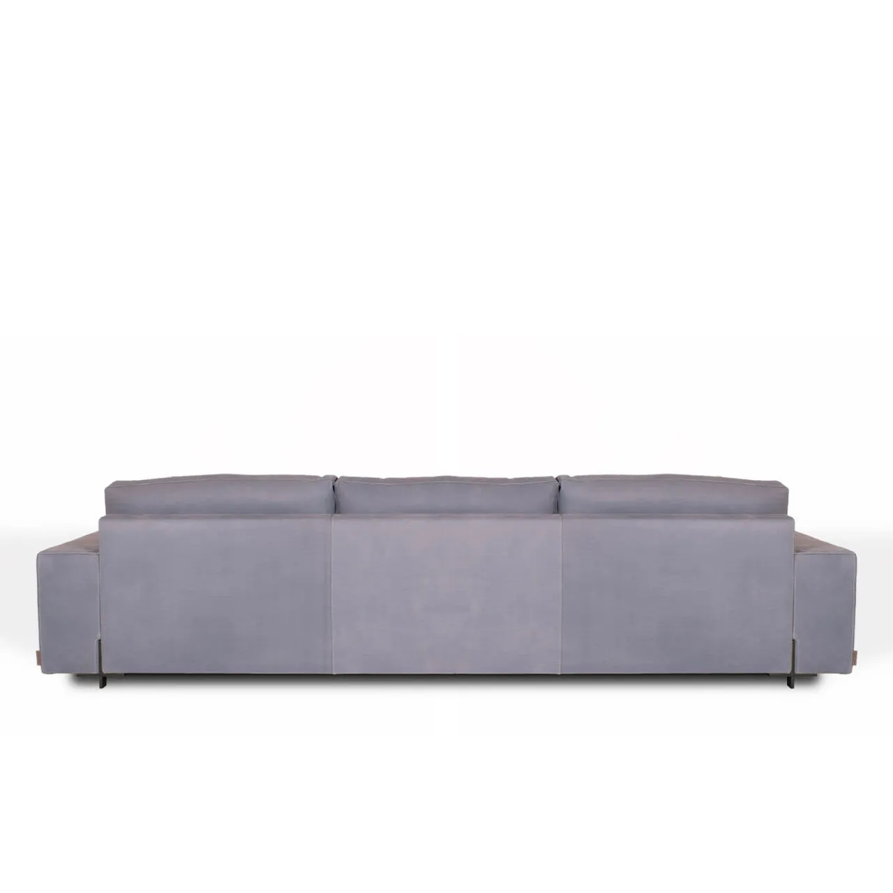 Mantellassi 1926 Sofas<Glam light blue leather sofa with chaise longue