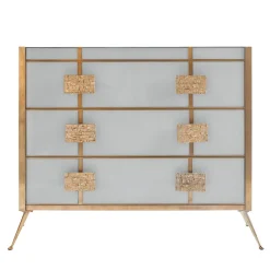 Matlight Milano Dressers<Glass and Satin Brass Dresser