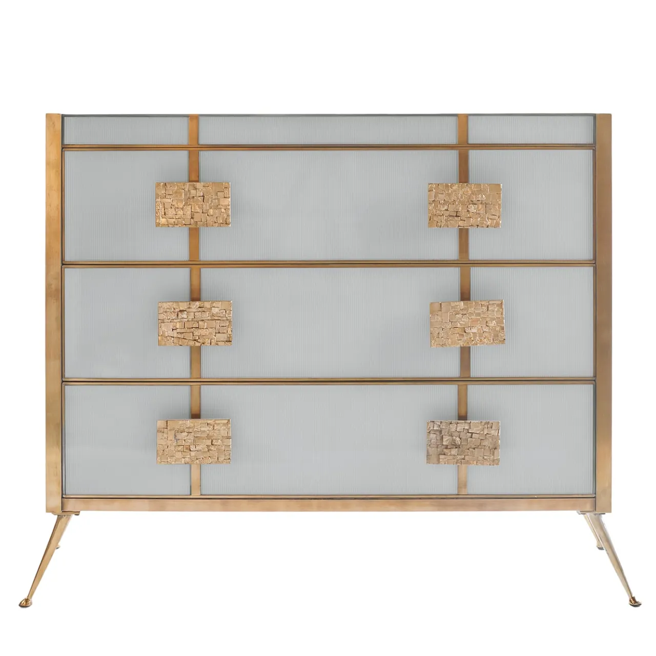 Matlight Milano Dressers<Glass and Satin Brass Dresser