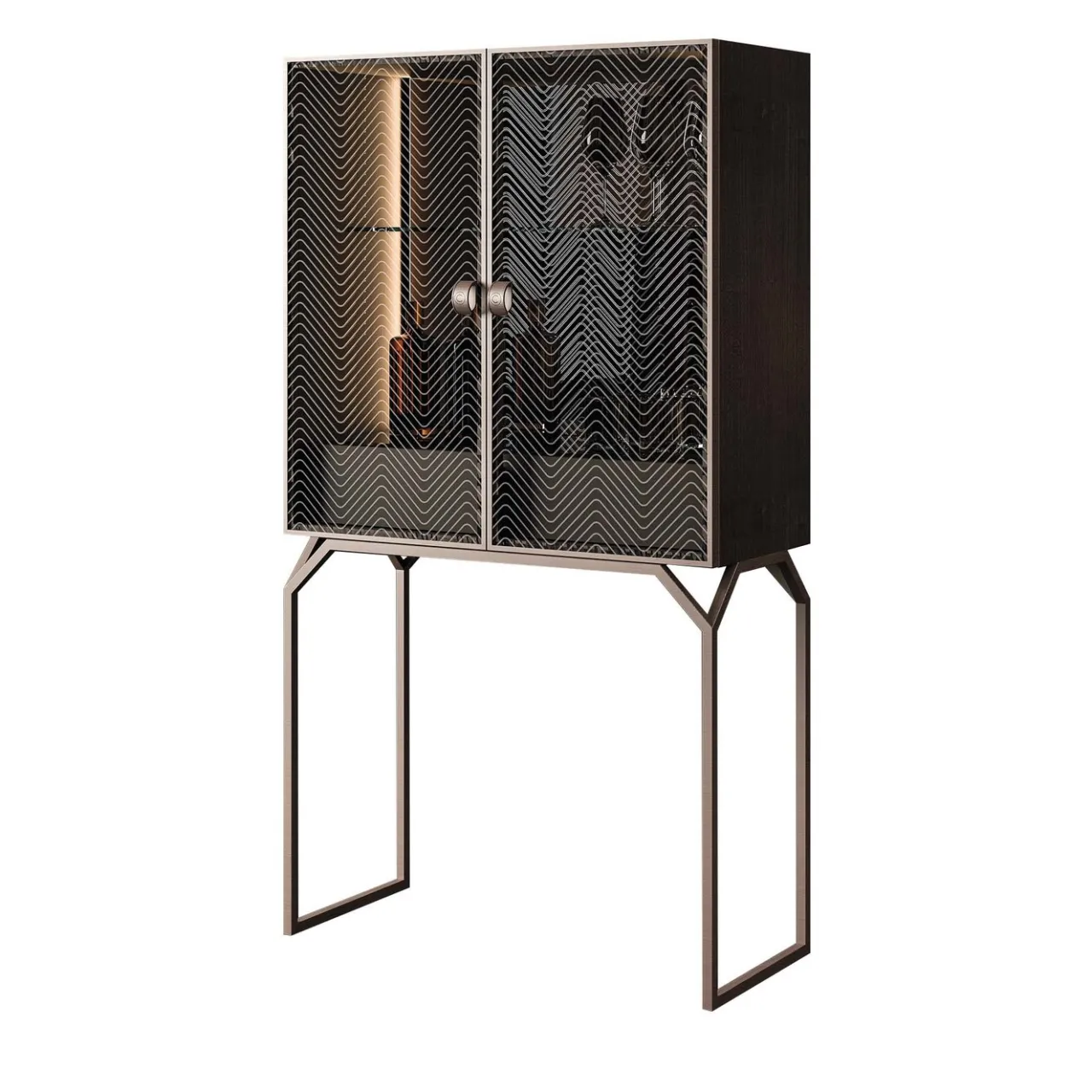 CPRN Homood Bar Cabinets<Glass Bar Cabinet