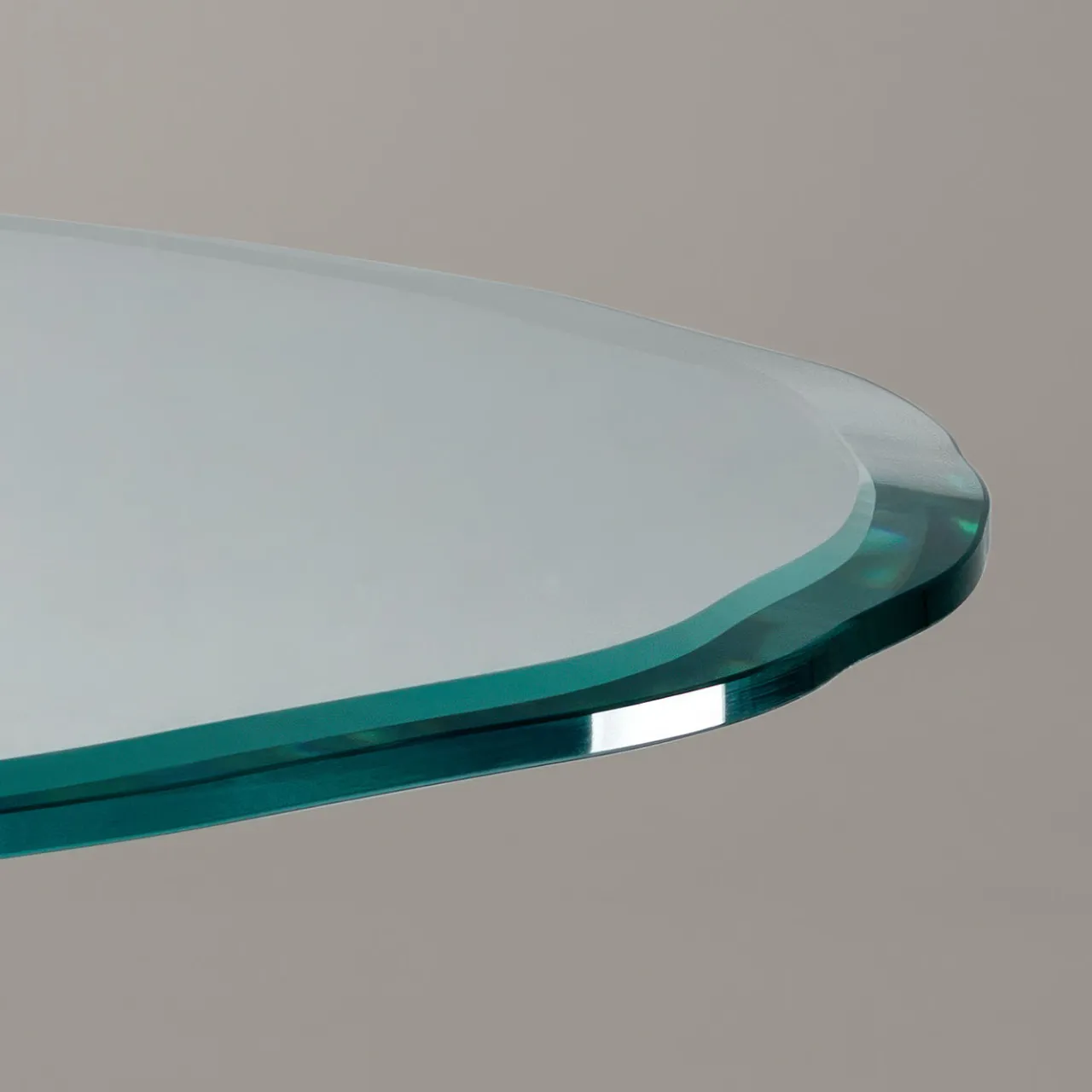 Ros Italia Interiors Dining Tables<Glass Table With Circular Glass Top and Twisted Legs