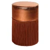 Lorenza Bozzoli Couture Ottomans & Poufs<Gleaming Copper Metallic Leather Pouf by Lorenza Bozzoli