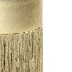 Lorenza Bozzoli Couture Bar Stools<Gleaming Gold Metallic Leather Bar Stool By Lorenza Bozzoli
