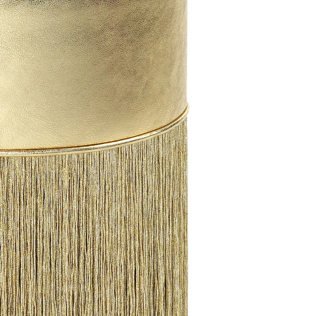 Lorenza Bozzoli Couture Bar Stools<Gleaming Gold Metallic Leather Bar Stool By Lorenza Bozzoli