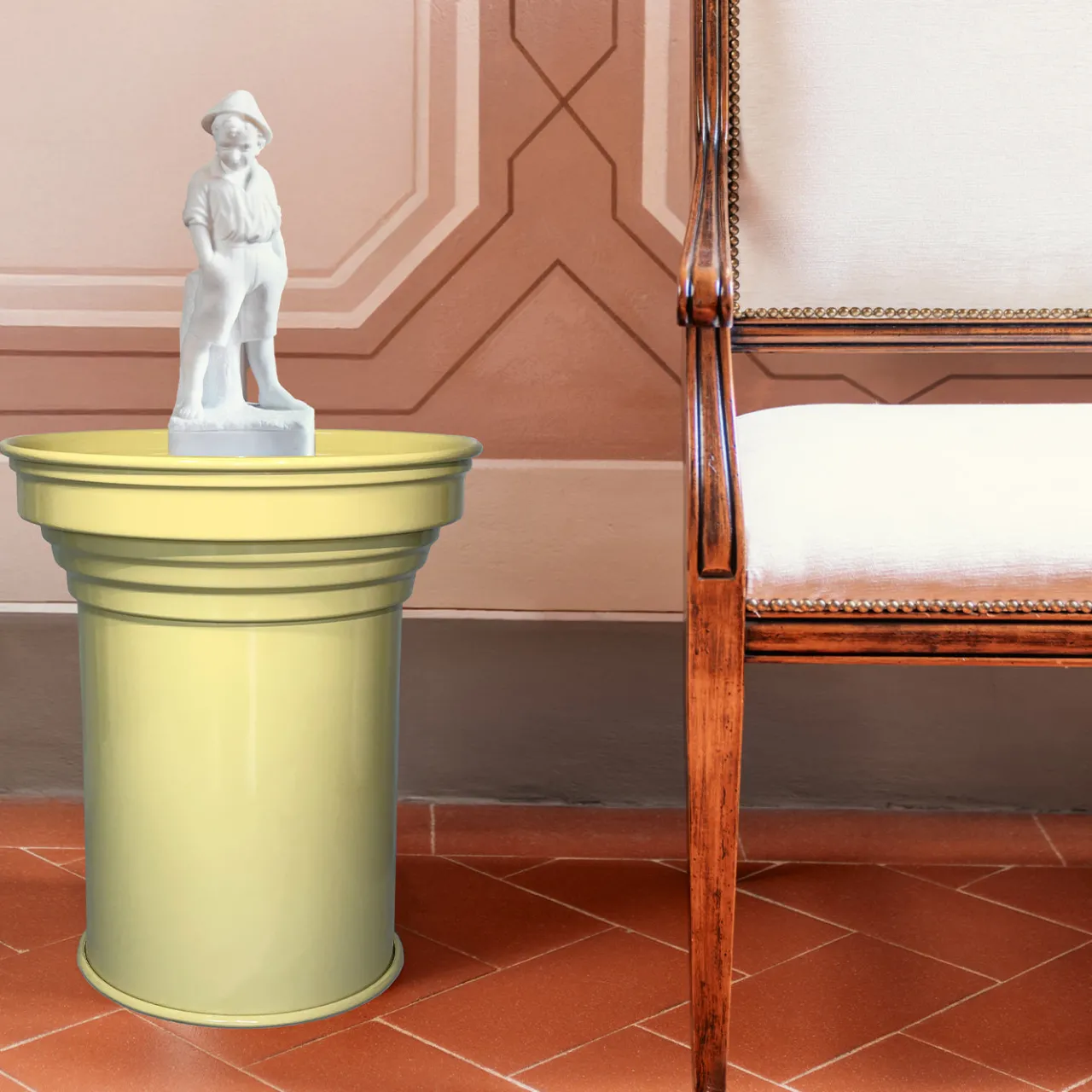 Caspal Side Tables<Glossy Butter Aluminum Side Table