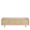 Morica Design Sideboards Buffets<Glossy Cipria INTARSIO Sideboard with Hand-Inlaid Natural Oak Shell