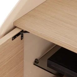 Morica Design Sideboards Buffets<Glossy Cipria INTARSIO Sideboard with Hand-Inlaid Natural Oak Shell