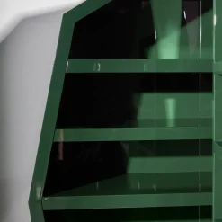 Exto Cabinets<Glossy Lacquered Green Storage Cabinet