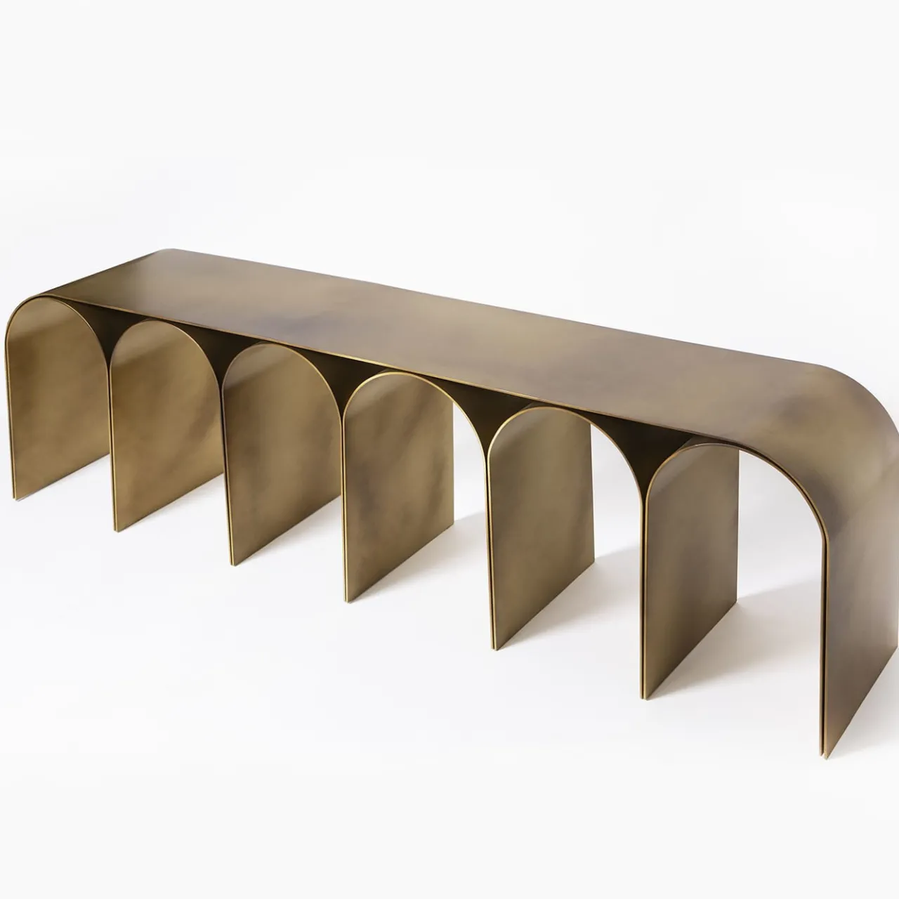 Pietro Franceschini Benches<Gold Arch Bronze Steel Bench