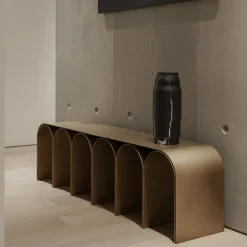 Pietro Franceschini Benches<Gold Arch Bronze Steel Bench