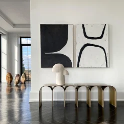 Pietro Franceschini Benches<Gold Arch Bronze Steel Bench