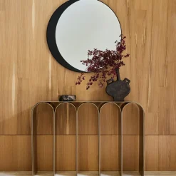 Pietro Franceschini Consoles<Gold Arch Bronze Steel Console