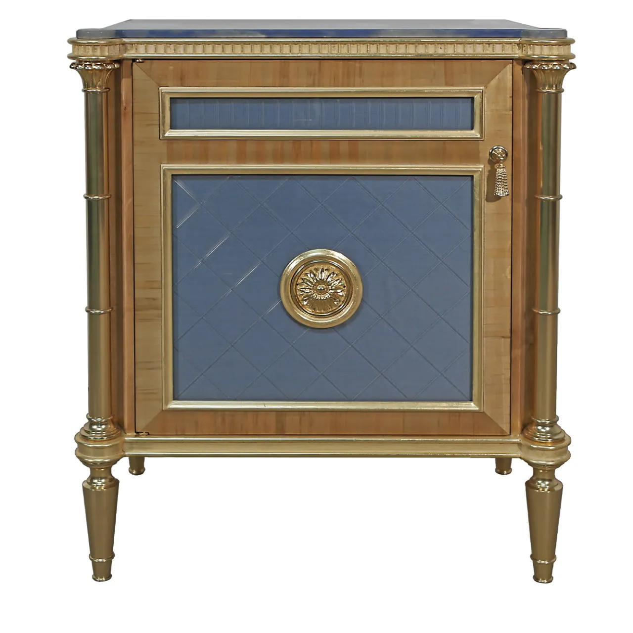 S&L Interni Nightstands<Gold Leaf Bedside Table