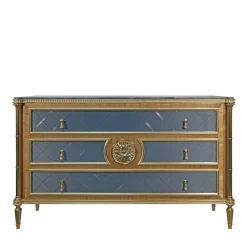 S&L Interni Dressers<Gold Leaf Chest of Drawers