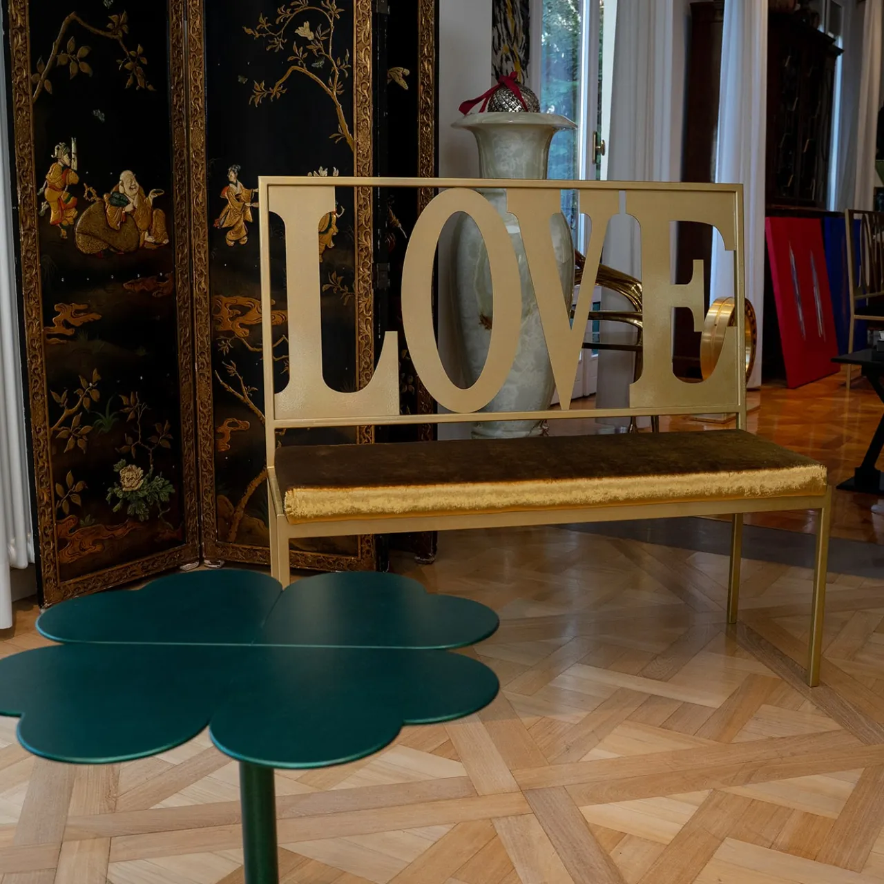 Giulia Ligresti Benches<Gold Love Bench