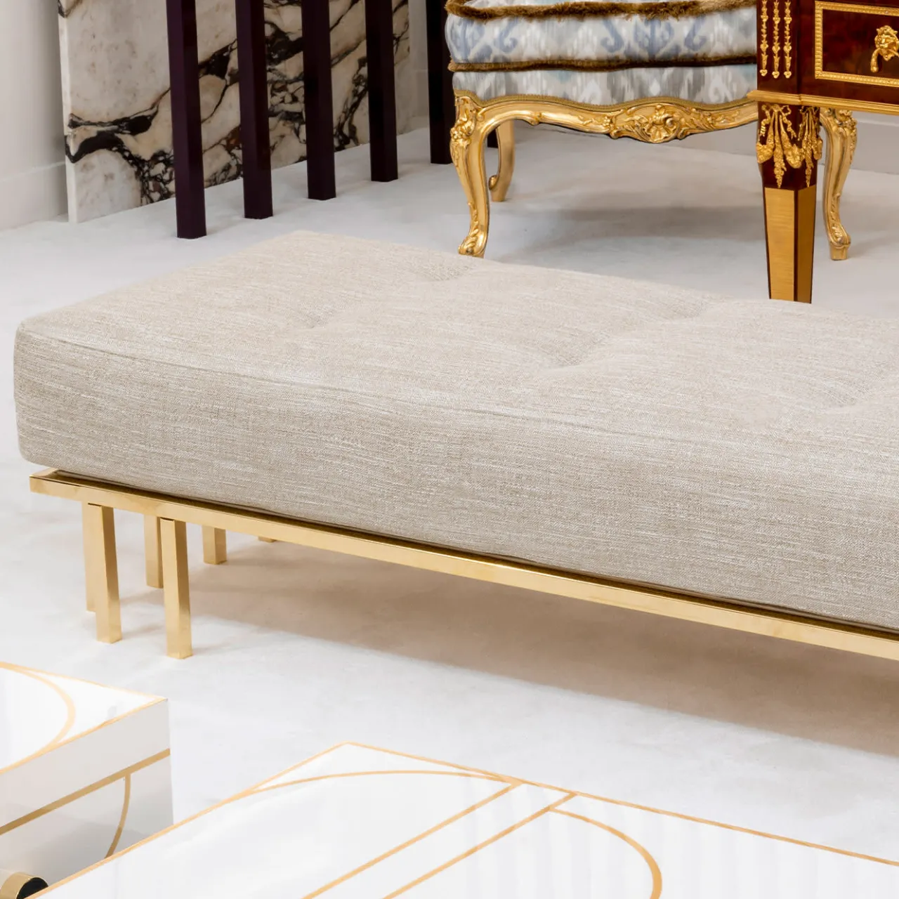 CG Capelletti Benches<Gold Metal Bench