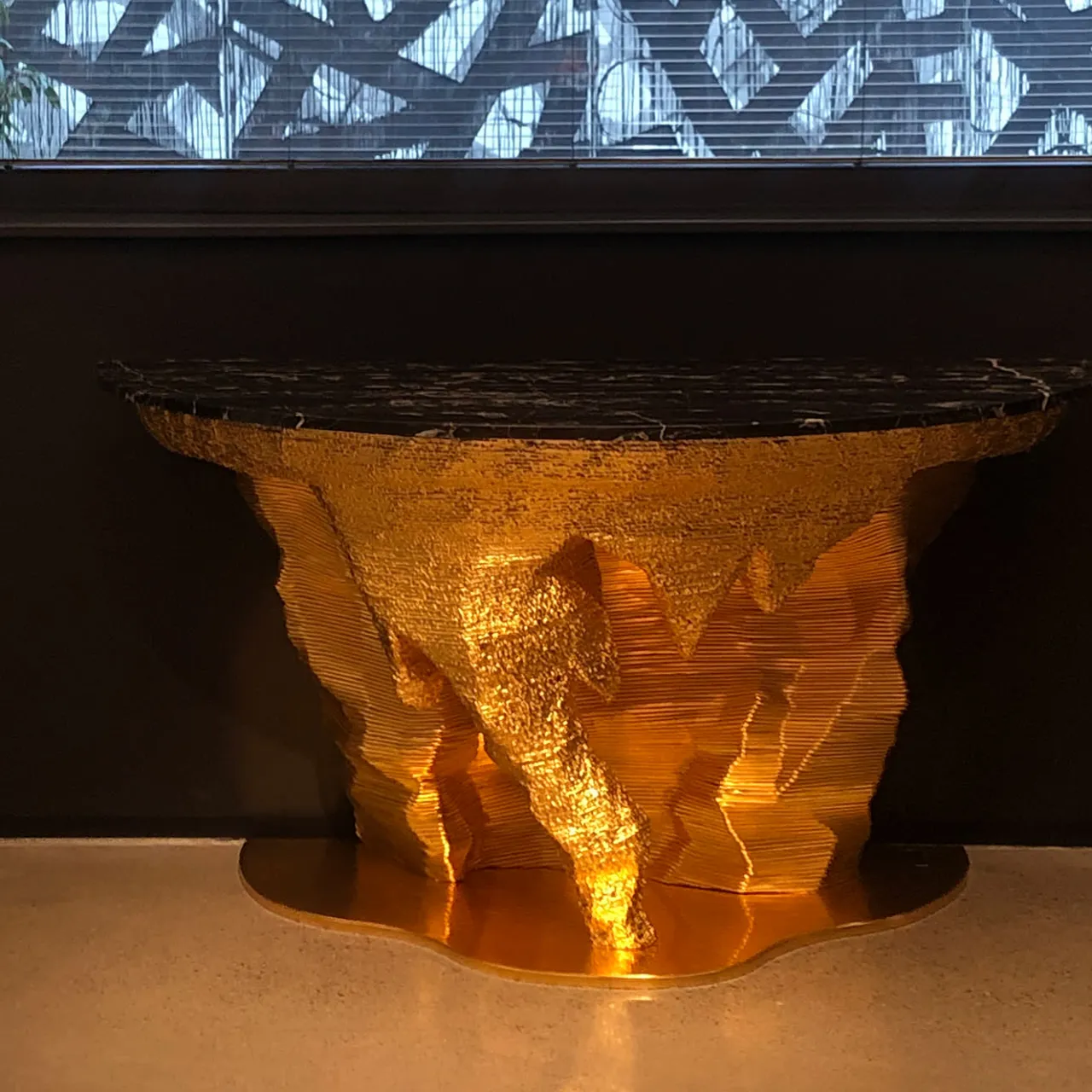 Officina Della Scala Consoles<Gold Moon Console by Giò Pozzi