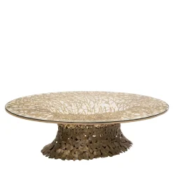 IDL Coffee Tables<Goldenart Glass and Gold Metal Coffee Table