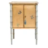 Porte Italia Nightstands<Gold-Leaf Lombardia Bamboo Nightstand with Butterflies