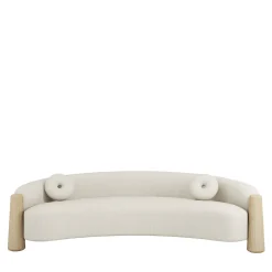 Livio Cioffi Sofas<Golfo White Curved Sofa