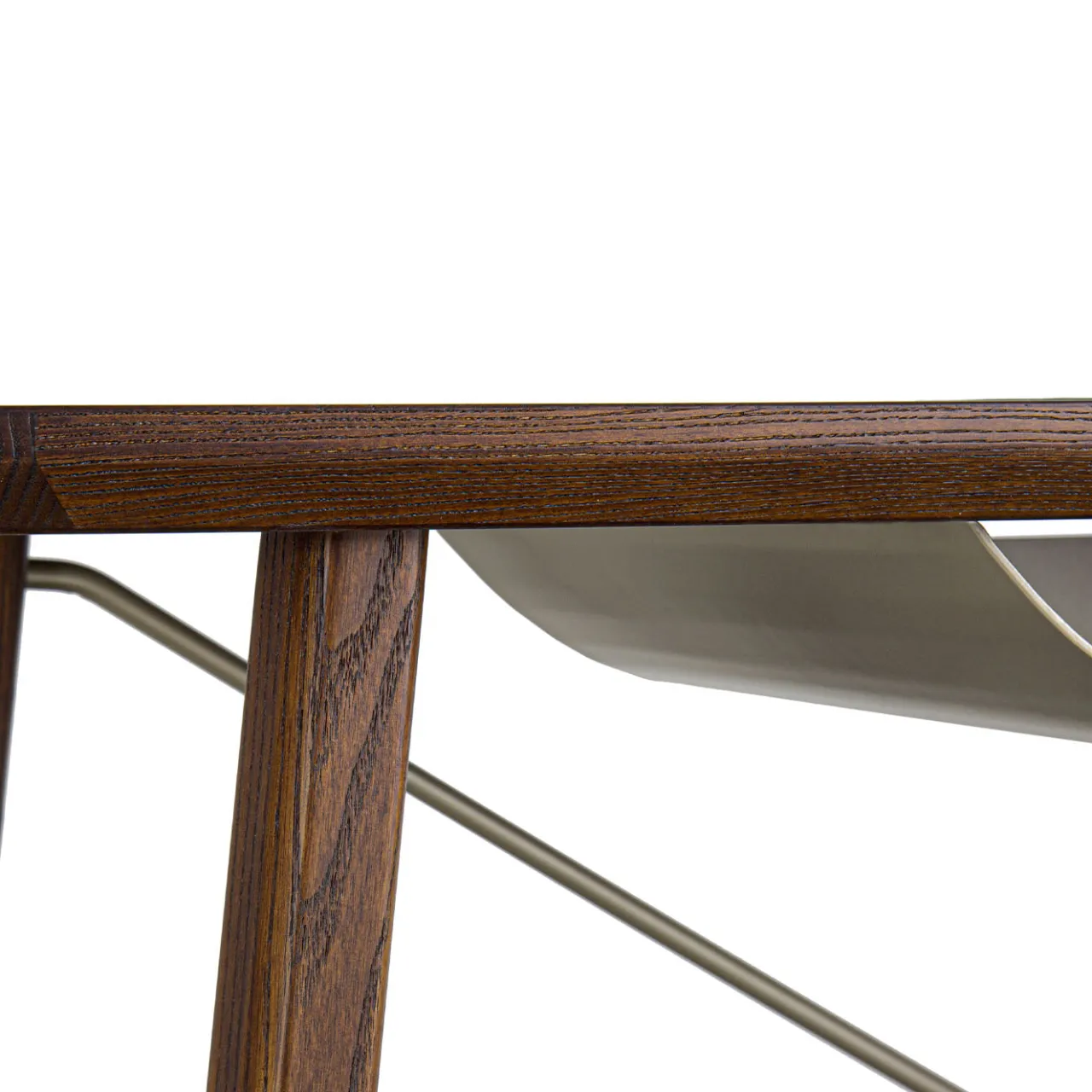 Borzalino Desk & Writing Tables<Golia Brown Wood Desk with Leather Inlay