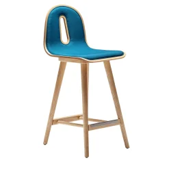 Chairs & More Bar Stools<Gotham Woody SG-I-65 Blue Bar Stool by Dario Delpin