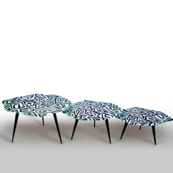 Ghirò Studio Nesting Tables<Graffito Set Of Three Coffee Tables
