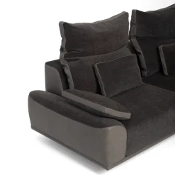 Mantellassi 1926 Sofas<Grand Tour Black Fabric & Leather sofa
