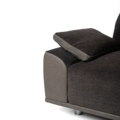 Mantellassi 1926 Sofas<Grand Tour Black Fabric & Leather sofa