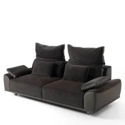 Mantellassi 1926 Sofas<Grand Tour Black Fabric & Leather sofa