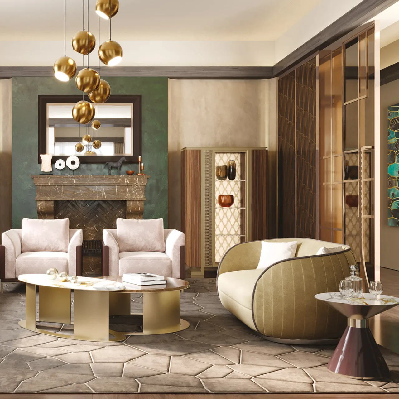 Inedito / Asnaghi Nesting Tables<Grape Coffee Table