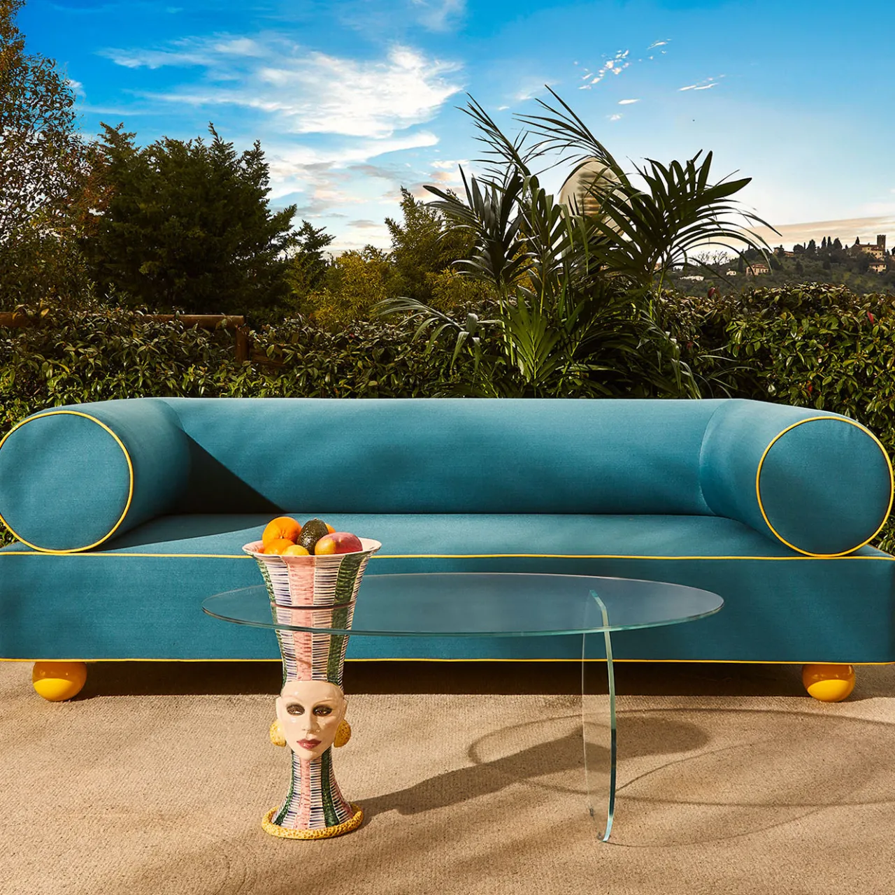 Paolo Nesi Outdoor Sofas & Benches<Graphius Blue Outdoor Sofa