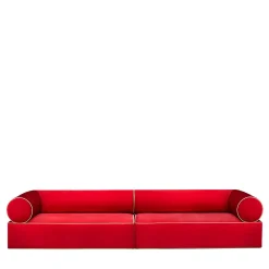 Paolo Nesi Sofas<Graphius Red & Yellow Fabric Sofa by Giuseppe Dicecca