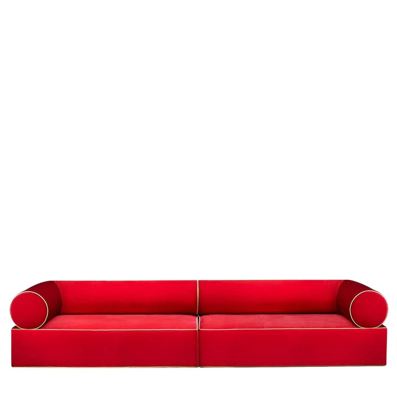 Paolo Nesi Sofas<Graphius Red & Yellow Fabric Sofa by Giuseppe Dicecca