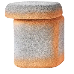 Cimento Stools<Gray And Orange Lazzaro Stool Design By Patricia Urquiola