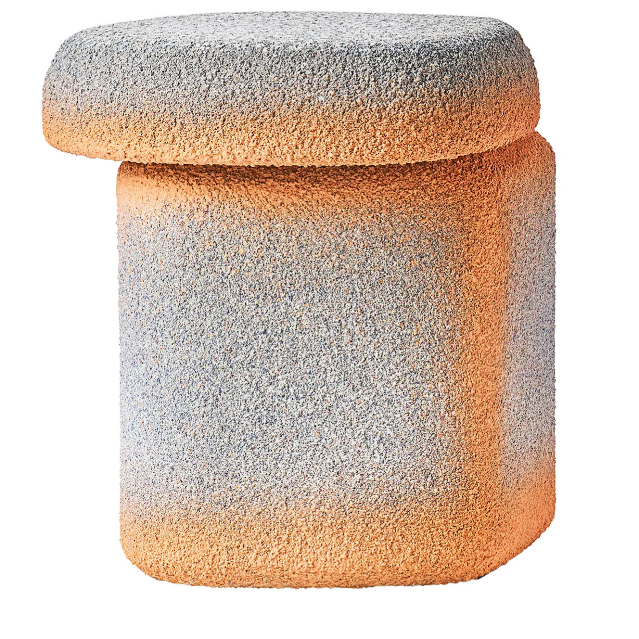 Cimento Stools<Gray And Orange Lazzaro Stool Design By Patricia Urquiola