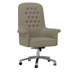 Guerra Vanni Office Chairs<Gray capitonné Swivel Office chair from Studio Privè Collection