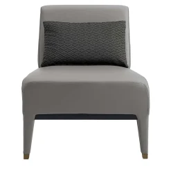 A.R. Arredamenti Lounge Chairs<Gray Leather Armchair