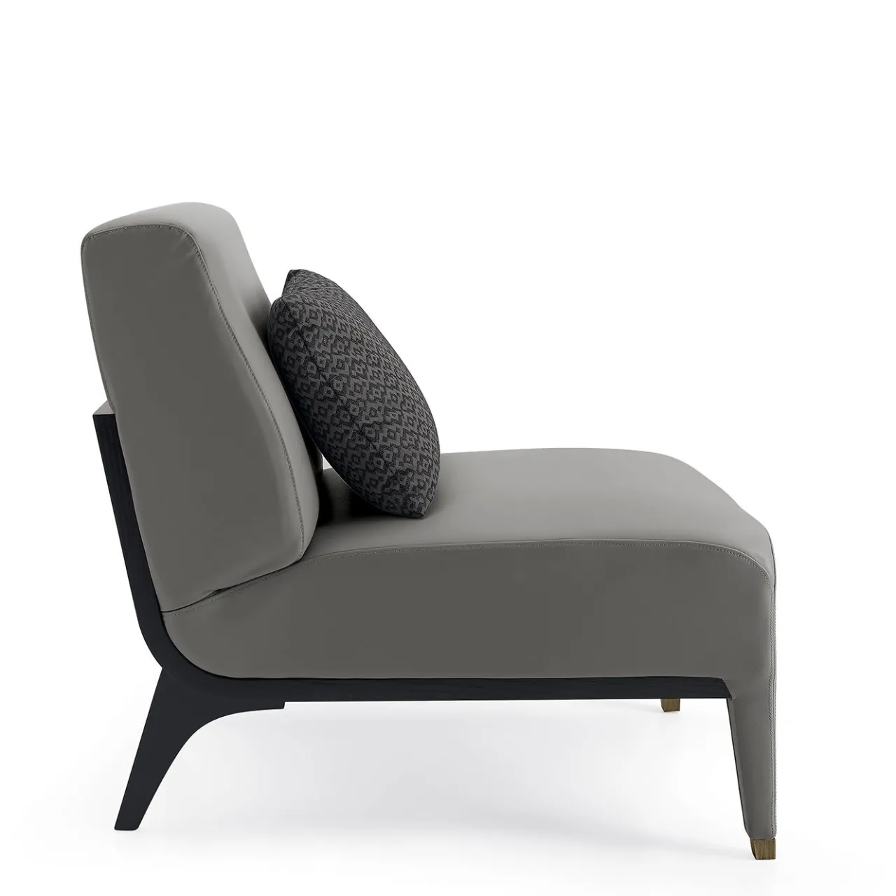 A.R. Arredamenti Lounge Chairs<Gray Leather Armchair