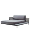 Giorgio Collection Outdoor Chaises & Daybeds<Gray Outdoor fabric Chaise Longue