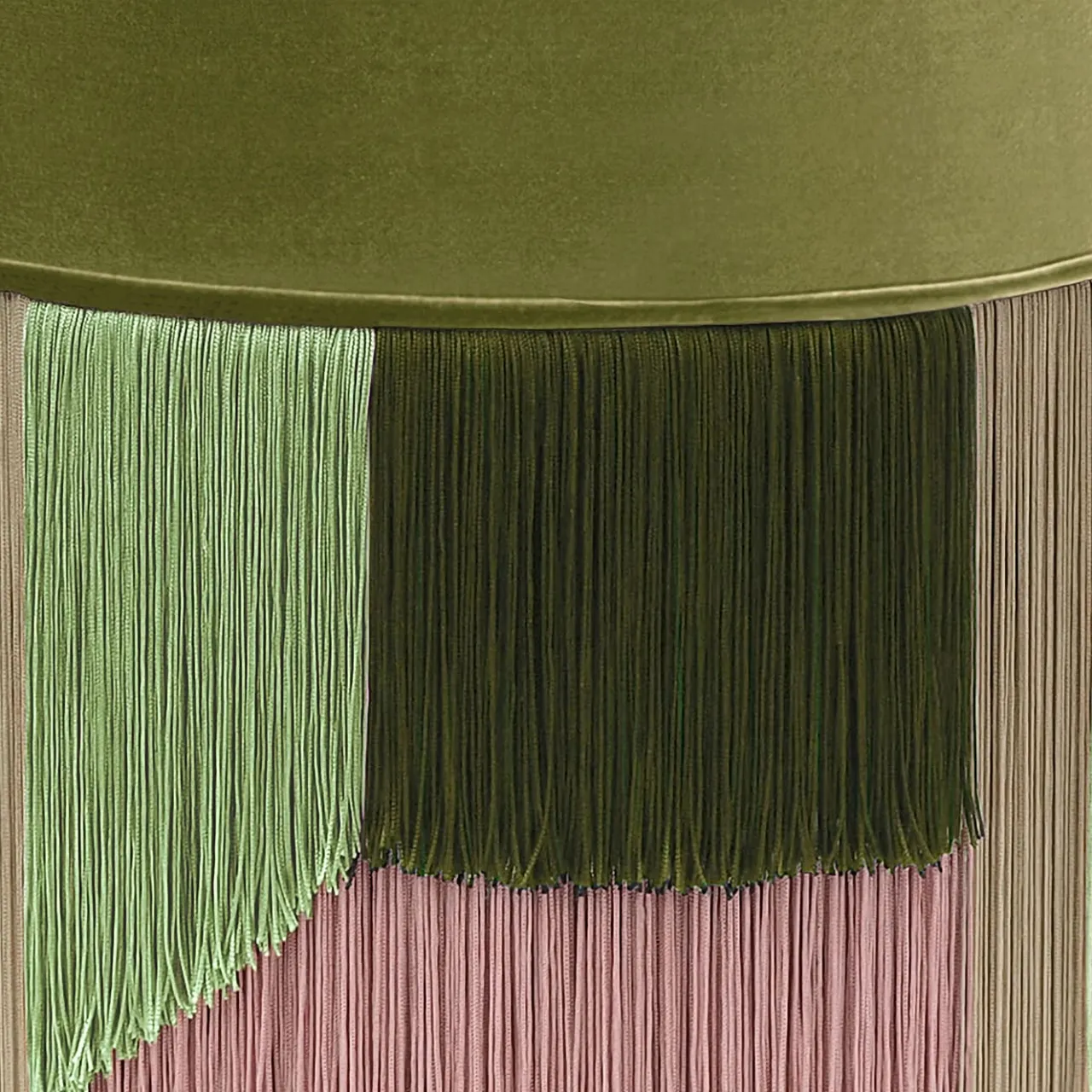 Lorenza Bozzoli Couture Ottomans & Poufs<Green Couture Geometric Flo Round Pouf