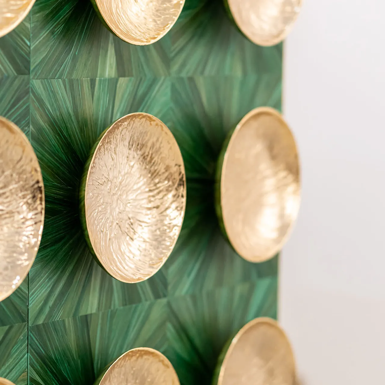 CG Capelletti Bar Cabinets<GREEN FRENCH STRAW BAR CABINET