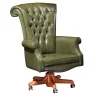 Marzorati Office Chairs<Green Leather Armchair