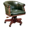 Marzorati Office Chairs<Green Leather Armchair