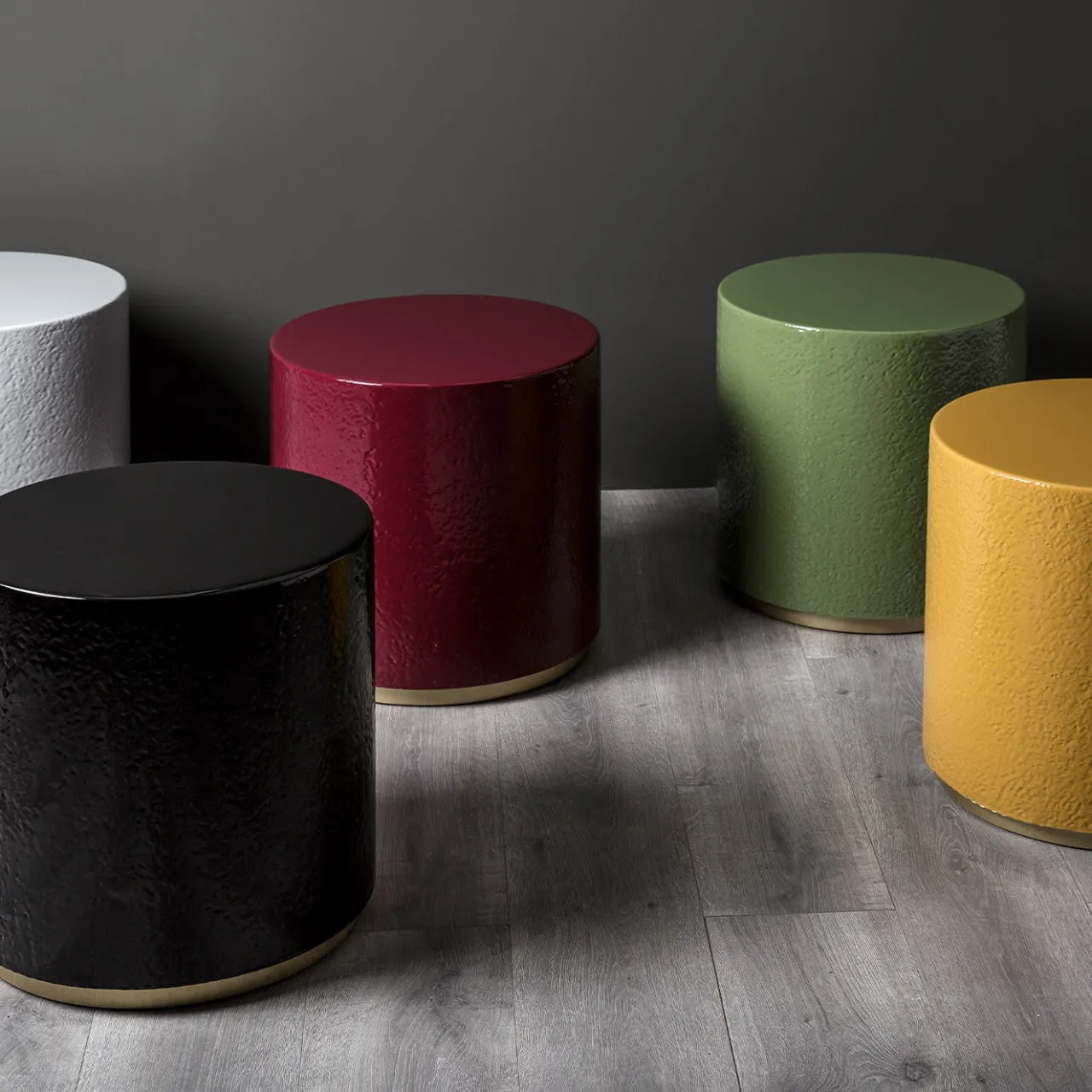 BAU Design Side Tables<Green Pouf and Side Table